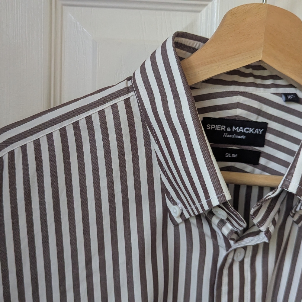 Spier & Mackay Brown Striped Sportshirt